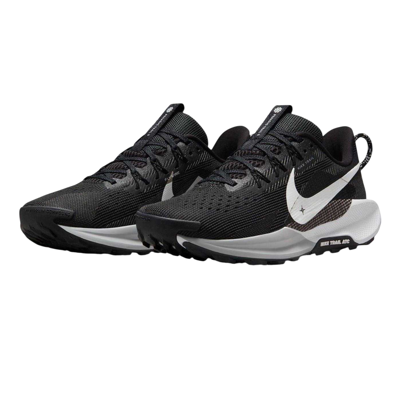 Black-Grey - Pack Shot - Nike Womens-Ladies Pegasus Trail 5 Shoes