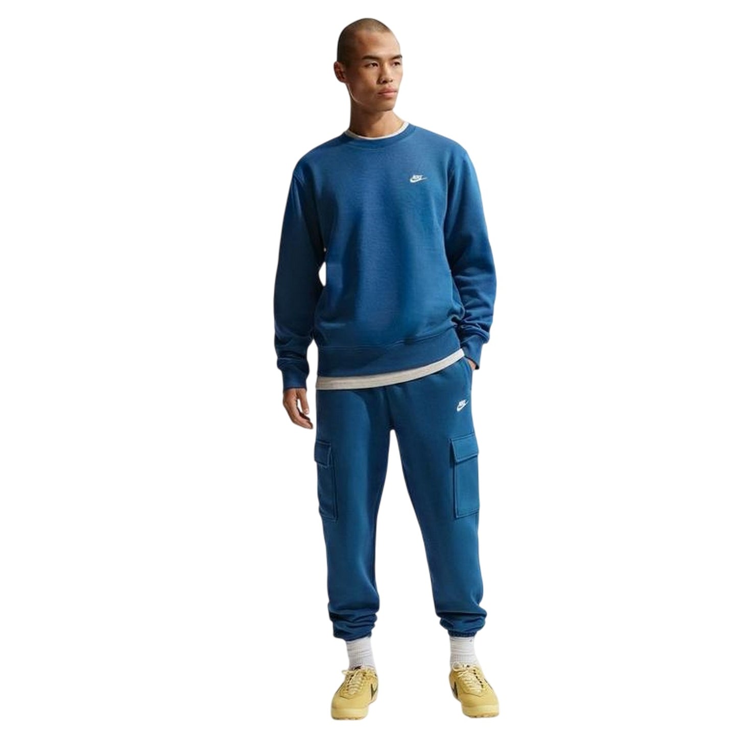 Court Blue - Lifestyle - Nike Mens Club Logo Crew Neck Sweatshirt