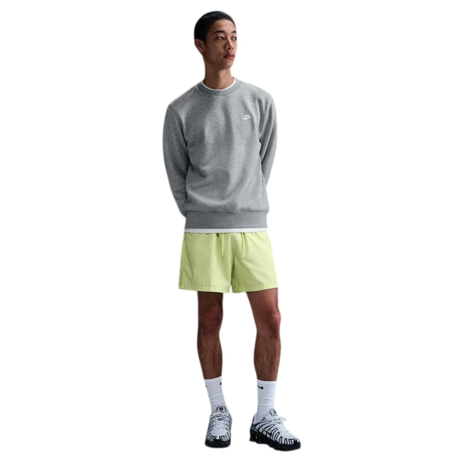 Grey - Lifestyle - Nike Mens Club Logo Crew Neck Sweatshirt