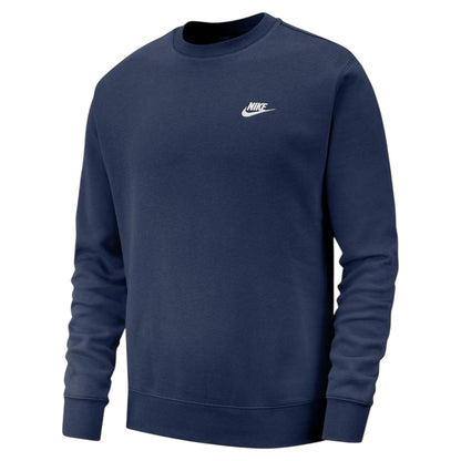 Midnight Navy - Front - Nike Mens Club Logo Crew Neck Sweatshirt