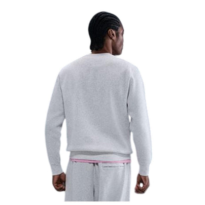 Birch Heather - Back - Nike Mens Club Logo Crew Neck Sweatshirt