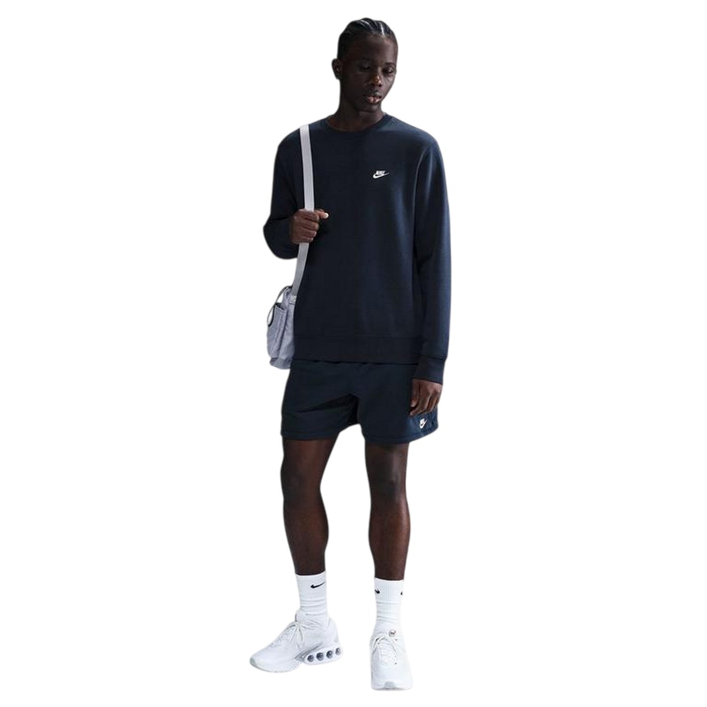 Navy - Lifestyle - Nike Mens Club Logo Crew Neck Sweatshirt