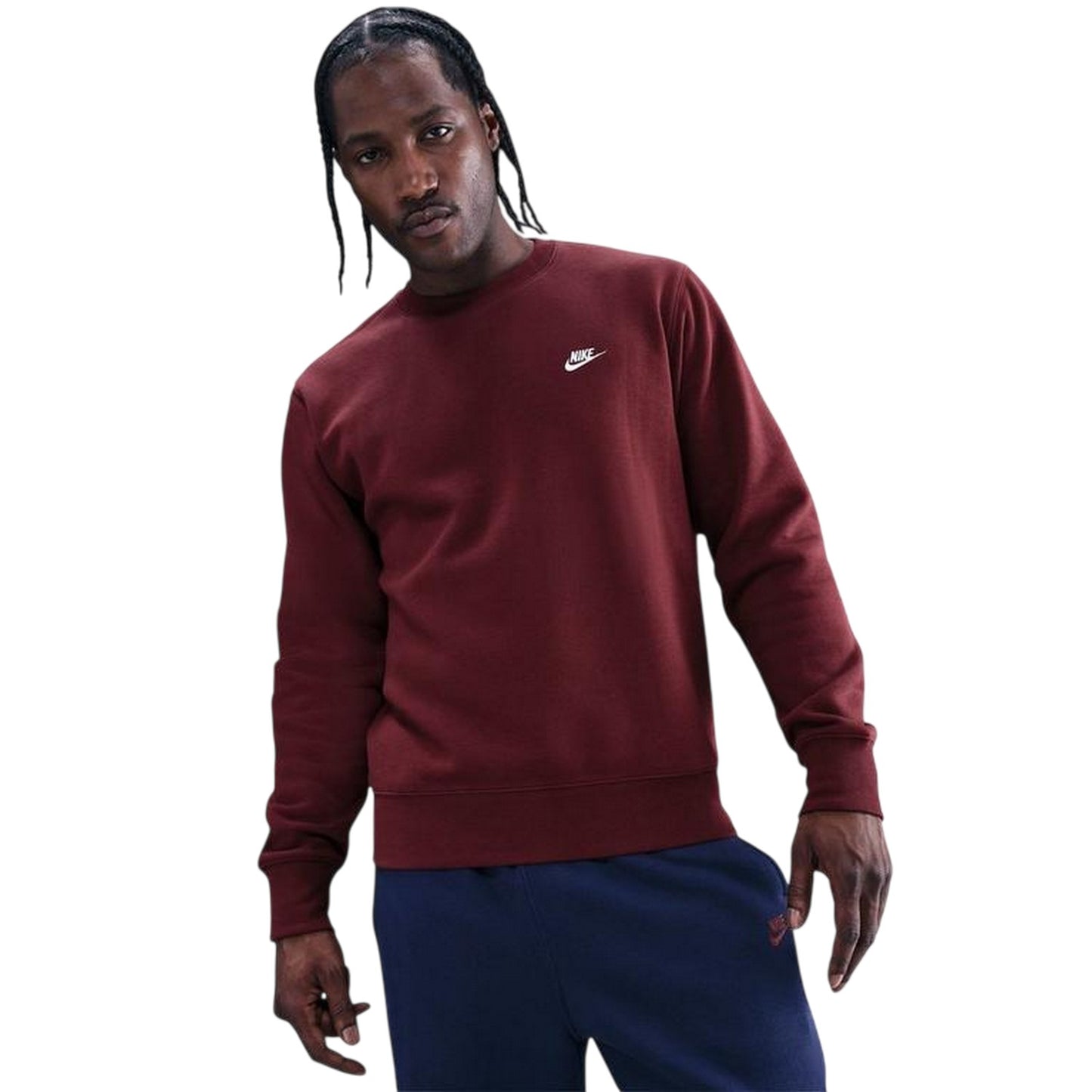 Team Red - Front - Nike Mens Club Logo Crew Neck Sweatshirt