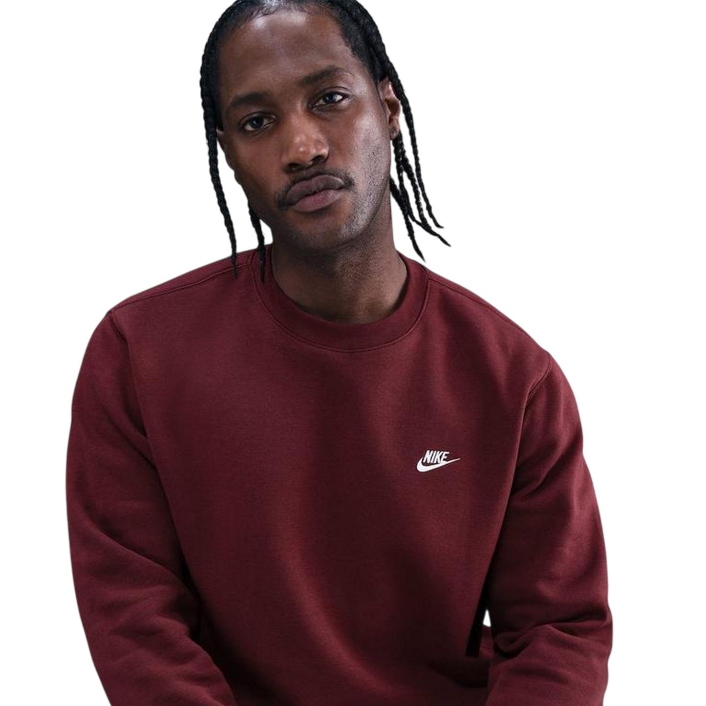 Team Red - Side - Nike Mens Club Logo Crew Neck Sweatshirt
