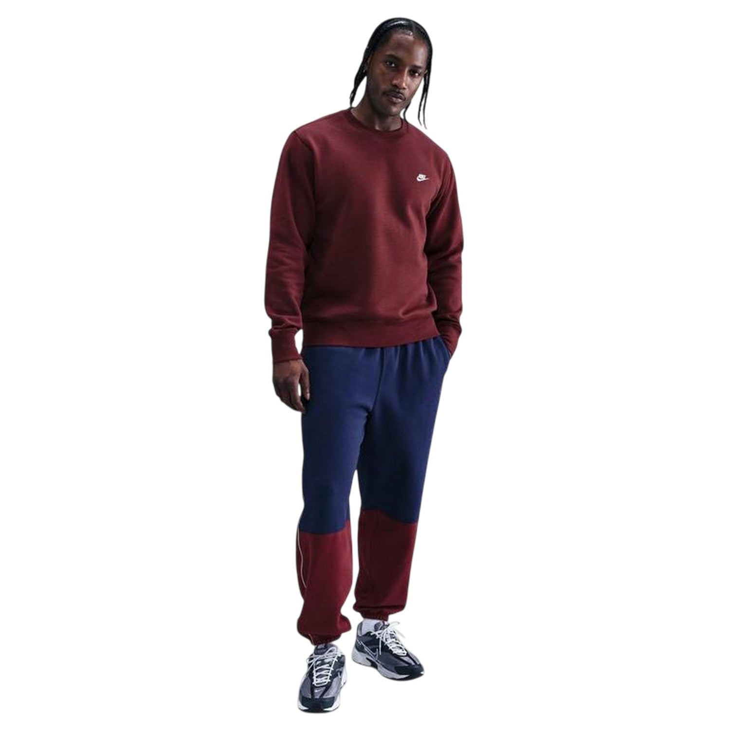 Team Red - Lifestyle - Nike Mens Club Logo Crew Neck Sweatshirt