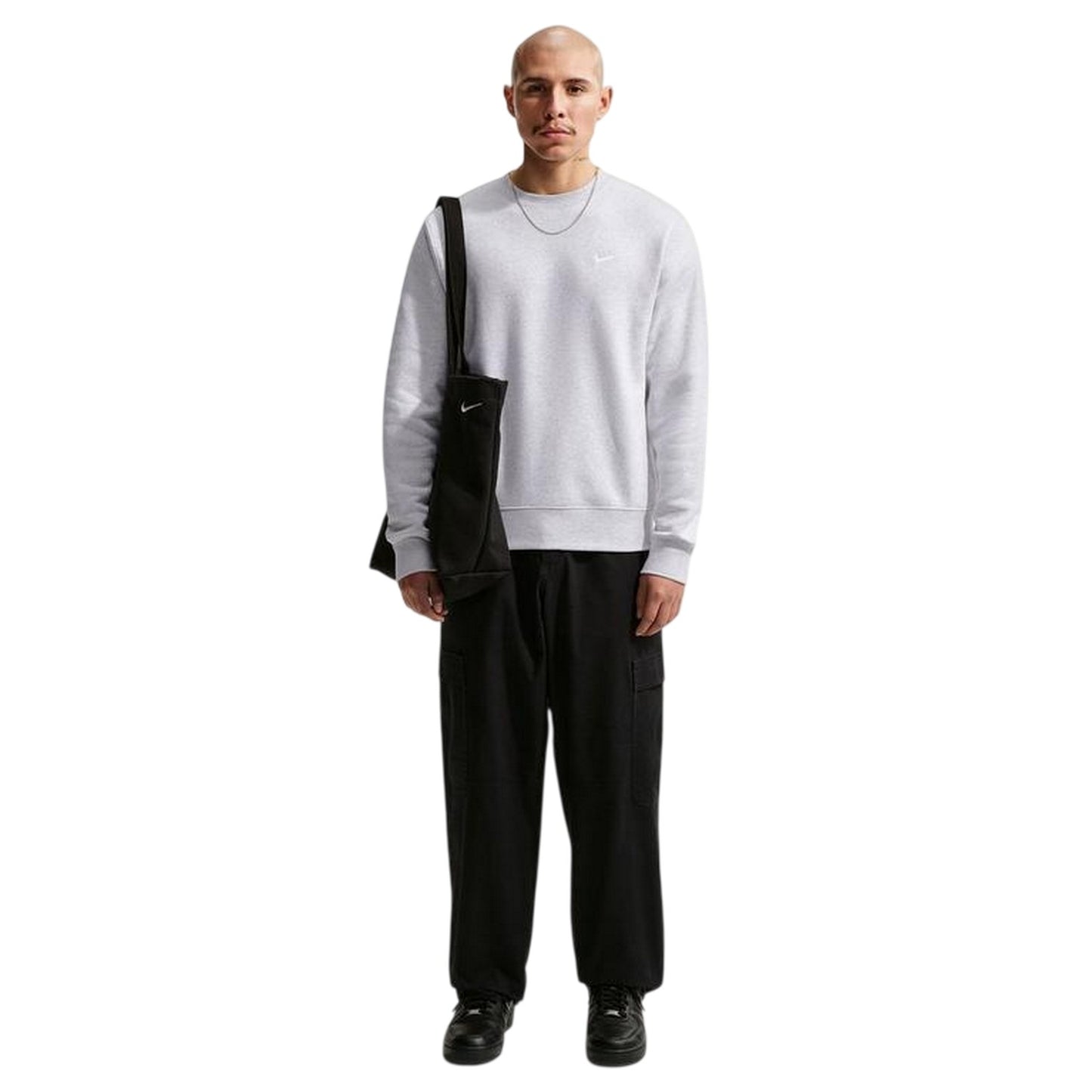 Birch Heather - Lifestyle - Nike Mens Club Logo Crew Neck Sweatshirt