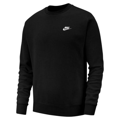 Black - Front - Nike Mens Club Logo Crew Neck Sweatshirt