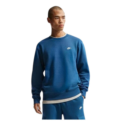 Court Blue - Front - Nike Mens Club Logo Crew Neck Sweatshirt