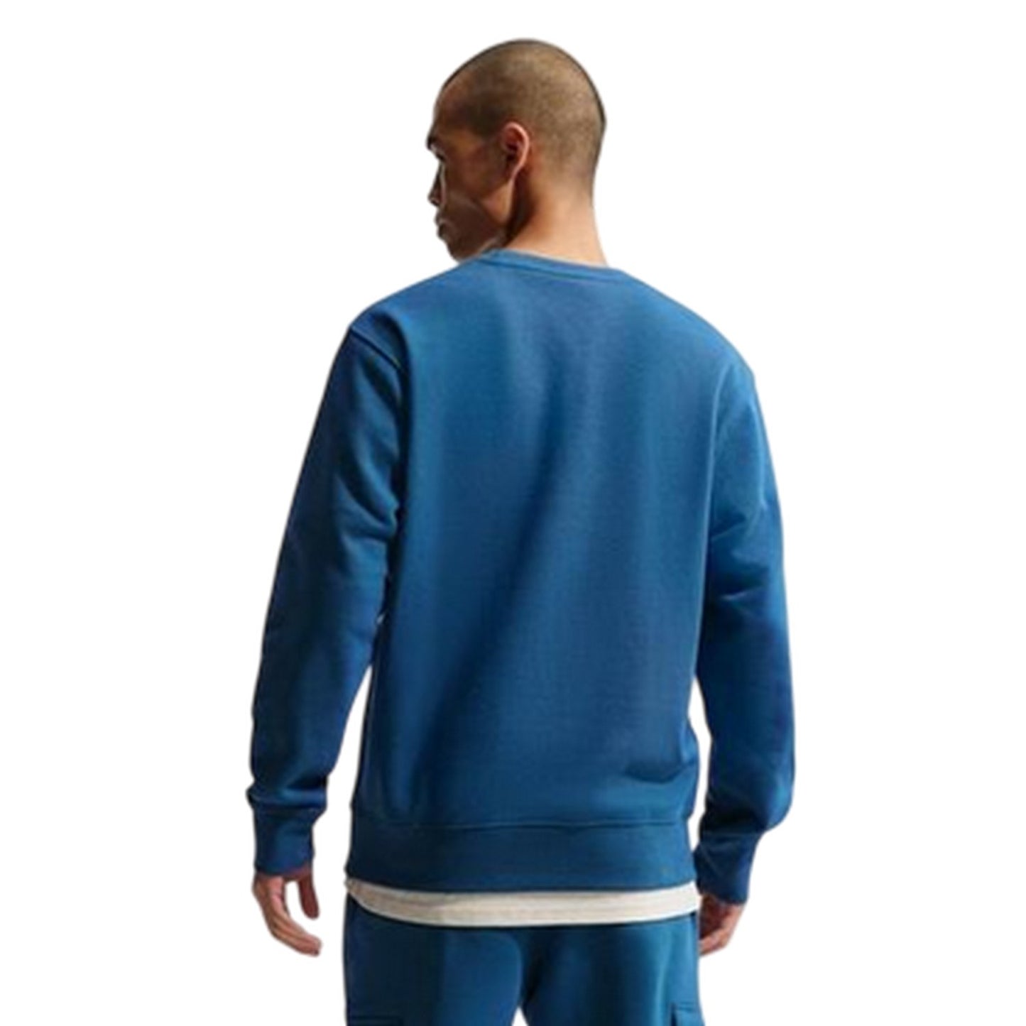 Court Blue - Back - Nike Mens Club Logo Crew Neck Sweatshirt