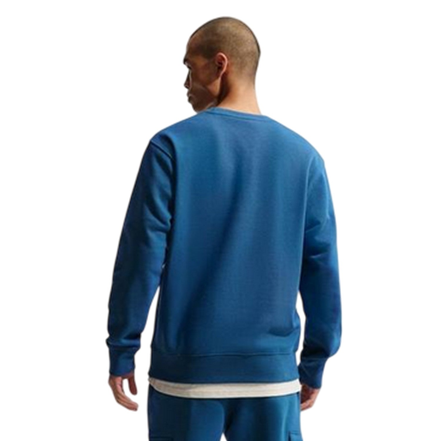 Court Blue - Back - Nike Mens Club Logo Crew Neck Sweatshirt