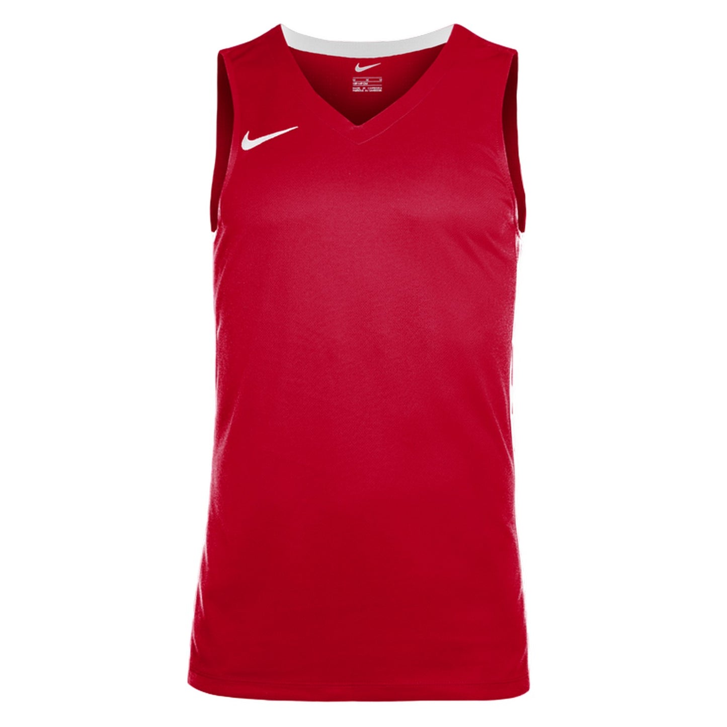 University Red-White - Front - Nike Mens Team V Neck Basketball Jersey