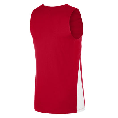 University Red-White - Back - Nike Mens Team V Neck Basketball Jersey