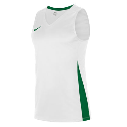 White-Pine Green - Side - Nike Mens Team V Neck Basketball Jersey