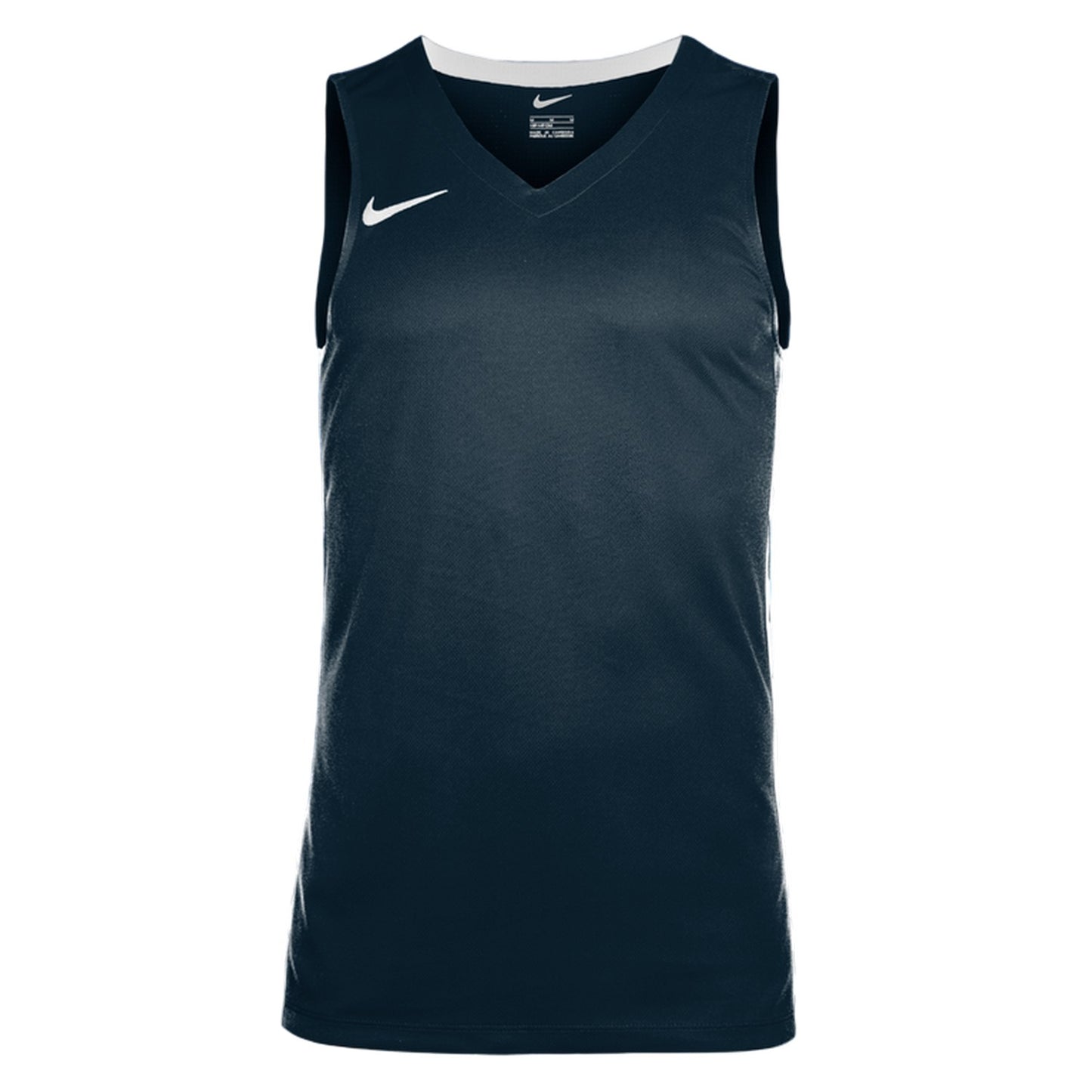 Obsidian Blue-White - Front - Nike Mens Team V Neck Basketball Jersey