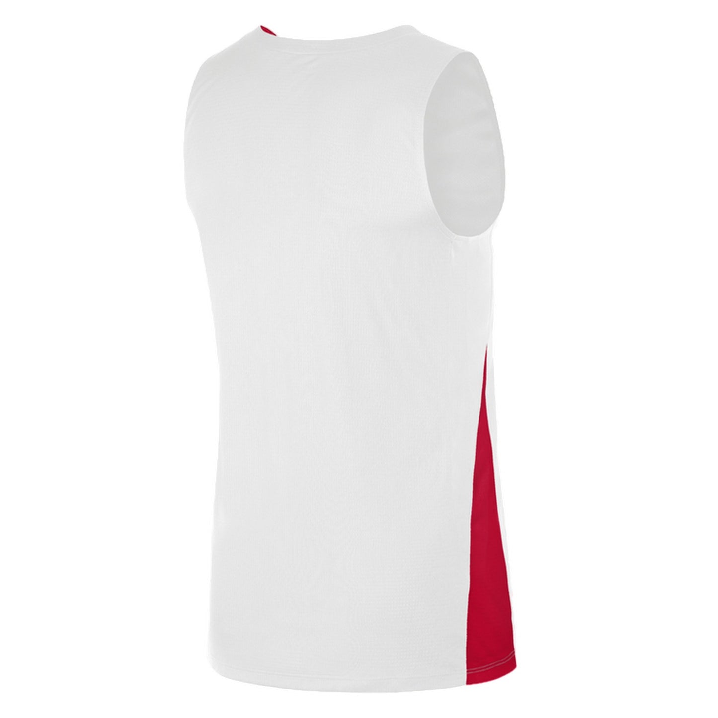 White-Uni Red - Back - Nike Mens Team V Neck Basketball Jersey