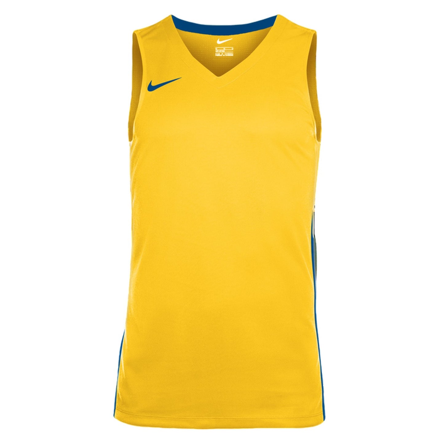 Yellow-Blue - Front - Nike Mens Team V Neck Basketball Jersey