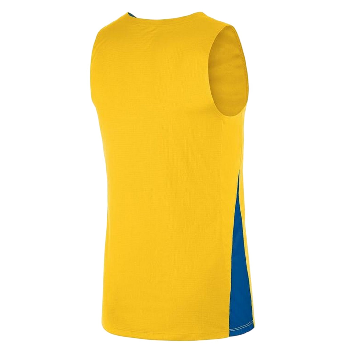 Yellow-Blue - Back - Nike Mens Team V Neck Basketball Jersey