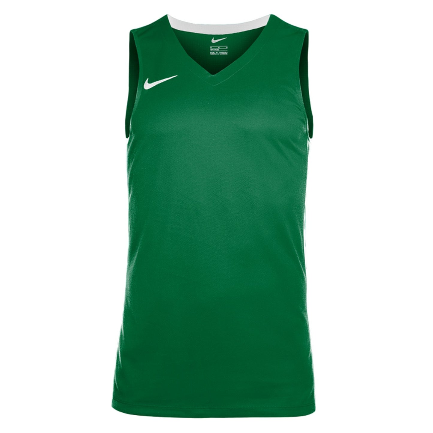 Pine Green-White - Front - Nike Mens Team V Neck Basketball Jersey