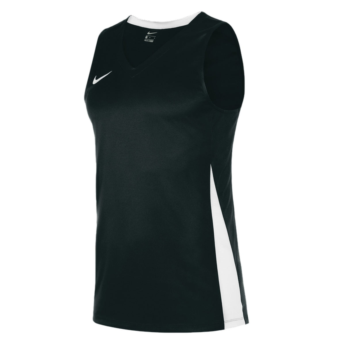 Black-White - Front - Nike Mens Team V Neck Basketball Jersey