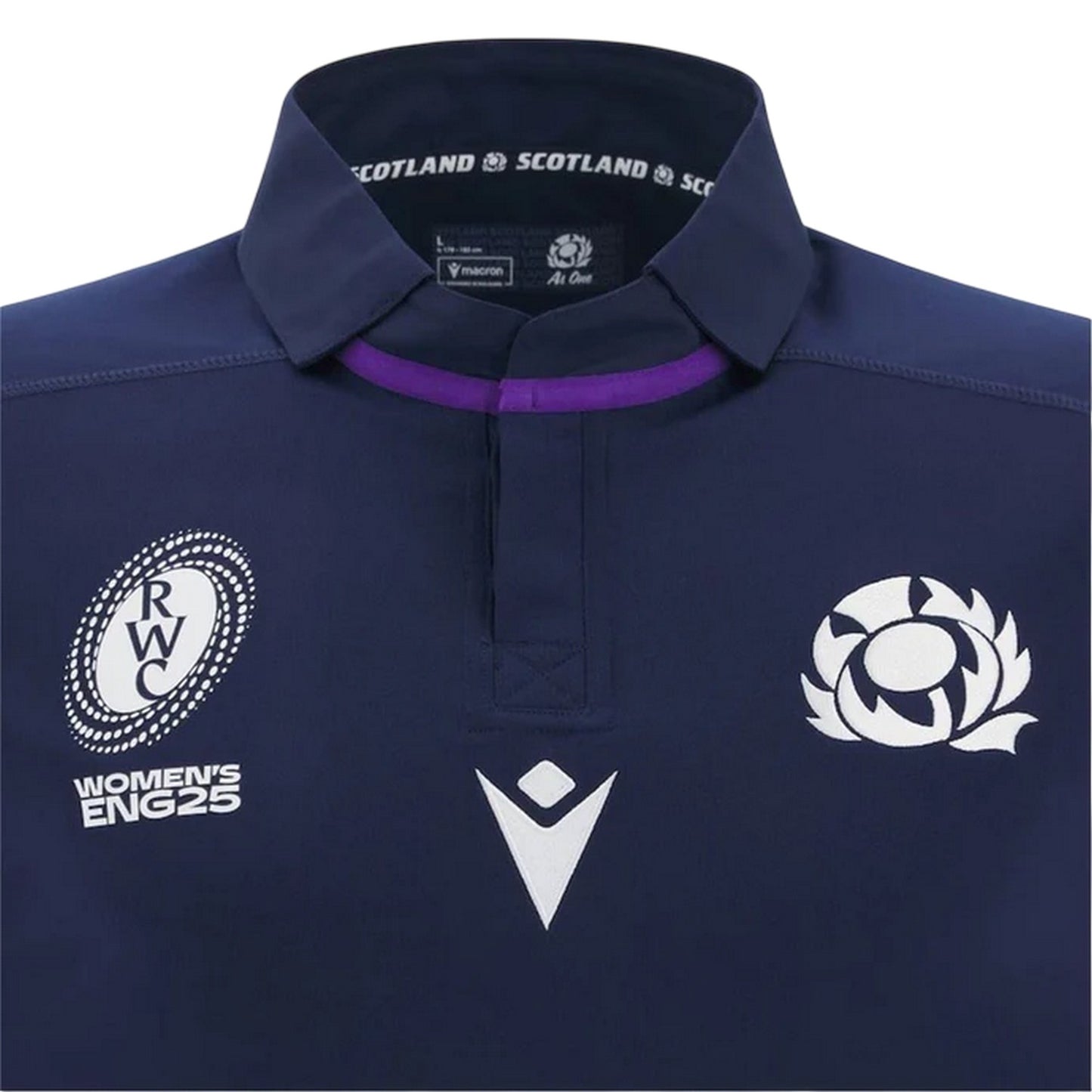 Navy - Side - Scotland RU Womens-Ladies 2025-2026 Tartan Home Shirt