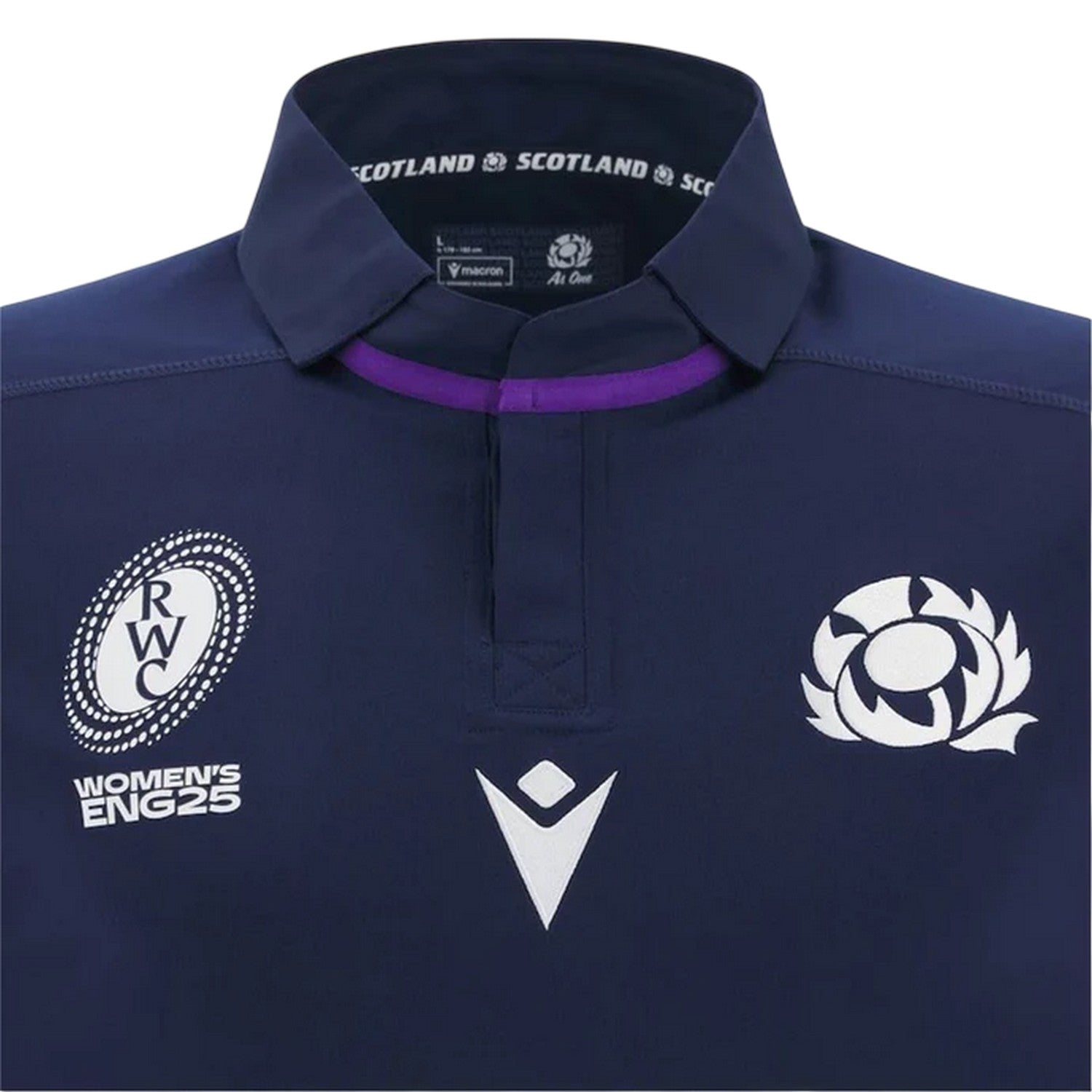 Navy - Side - Scotland RU Womens-Ladies 2025-2026 Tartan Home Shirt