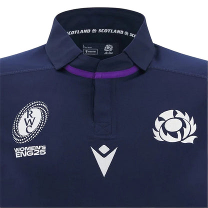 Navy - Side - Scotland RU Womens-Ladies 2025-2026 Tartan Home Shirt