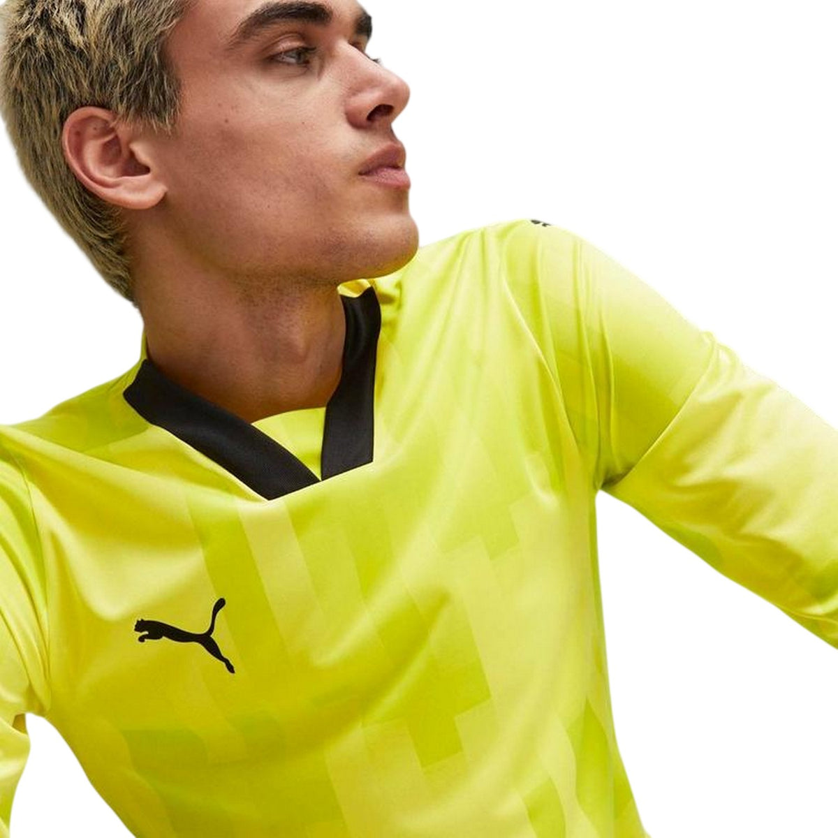 Yellow - Side - Puma Mens Teamtarget Long-Sleeved Goalkeeper Jersey