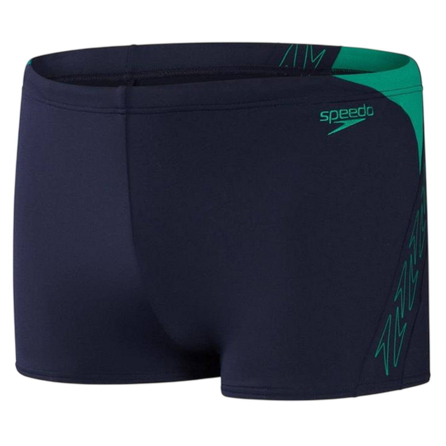 Navy-Green - Front - Speedo Mens Hyper Boom Swimming Trunks
