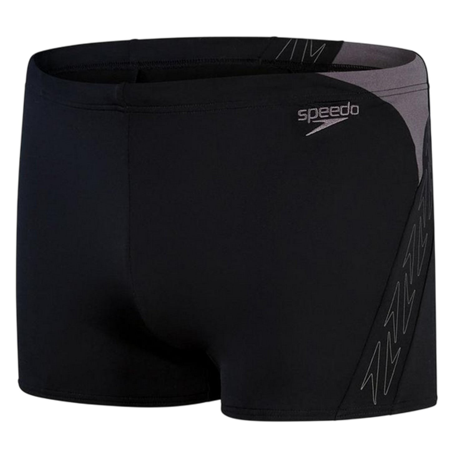Black-Grey - Front - Speedo Mens Hyper Boom Swimming Trunks