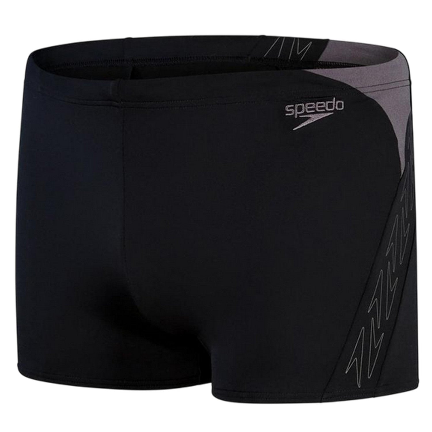 Black-Grey - Front - Speedo Mens Hyper Boom Swimming Trunks