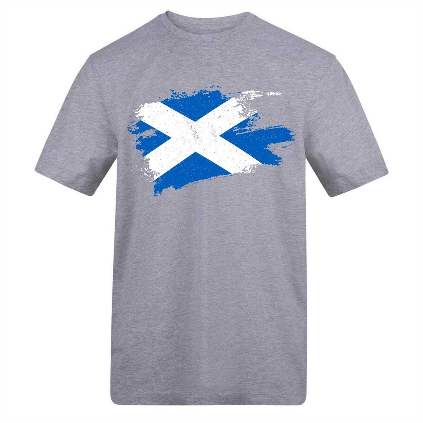Grey - Front - AWD Unisex Adult Scottish Flag T-Shirt