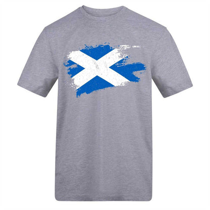 Grey - Front - AWD Unisex Adult Scottish Flag T-Shirt