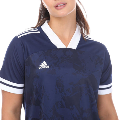 Navy-White - Side - Adidas Womens-Ladies Condivo 20 Jersey