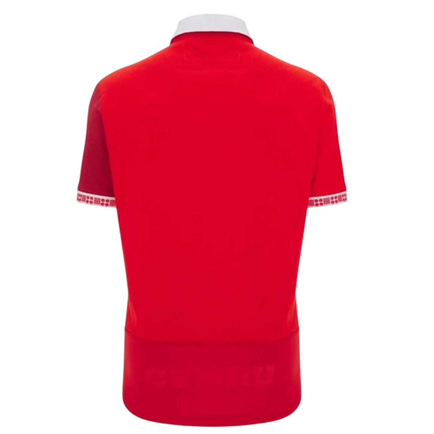 Red - Back - Wales RU Childrens-Kids 2025-2026 Crest Relaxed Fit Rugby Shirt