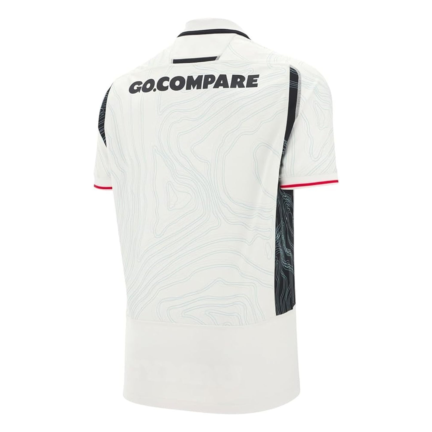 White-Black-Red - Back - Wales RU Childrens-Kids 2025-2026 Crest Away Shirt