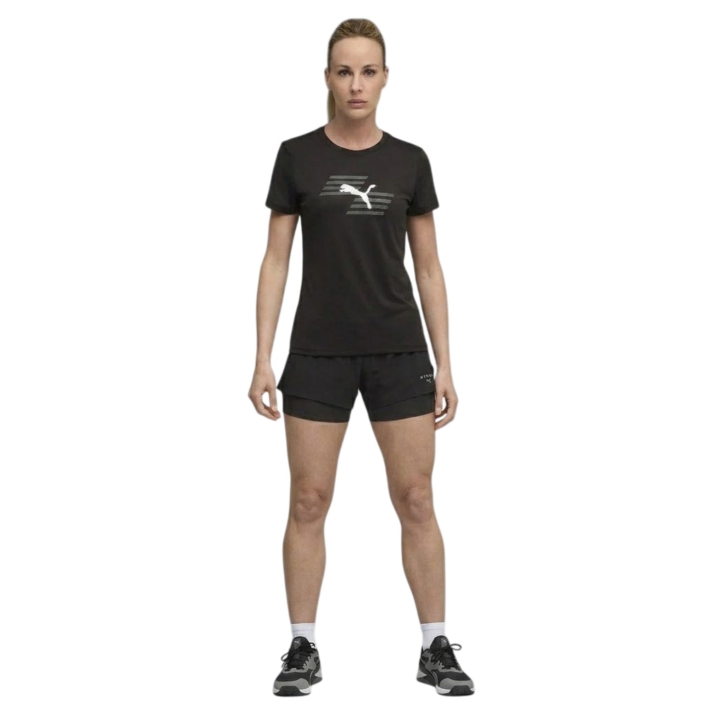 Puma Black - Pack Shot - Puma Womens-Ladies Hyrox Performance Top