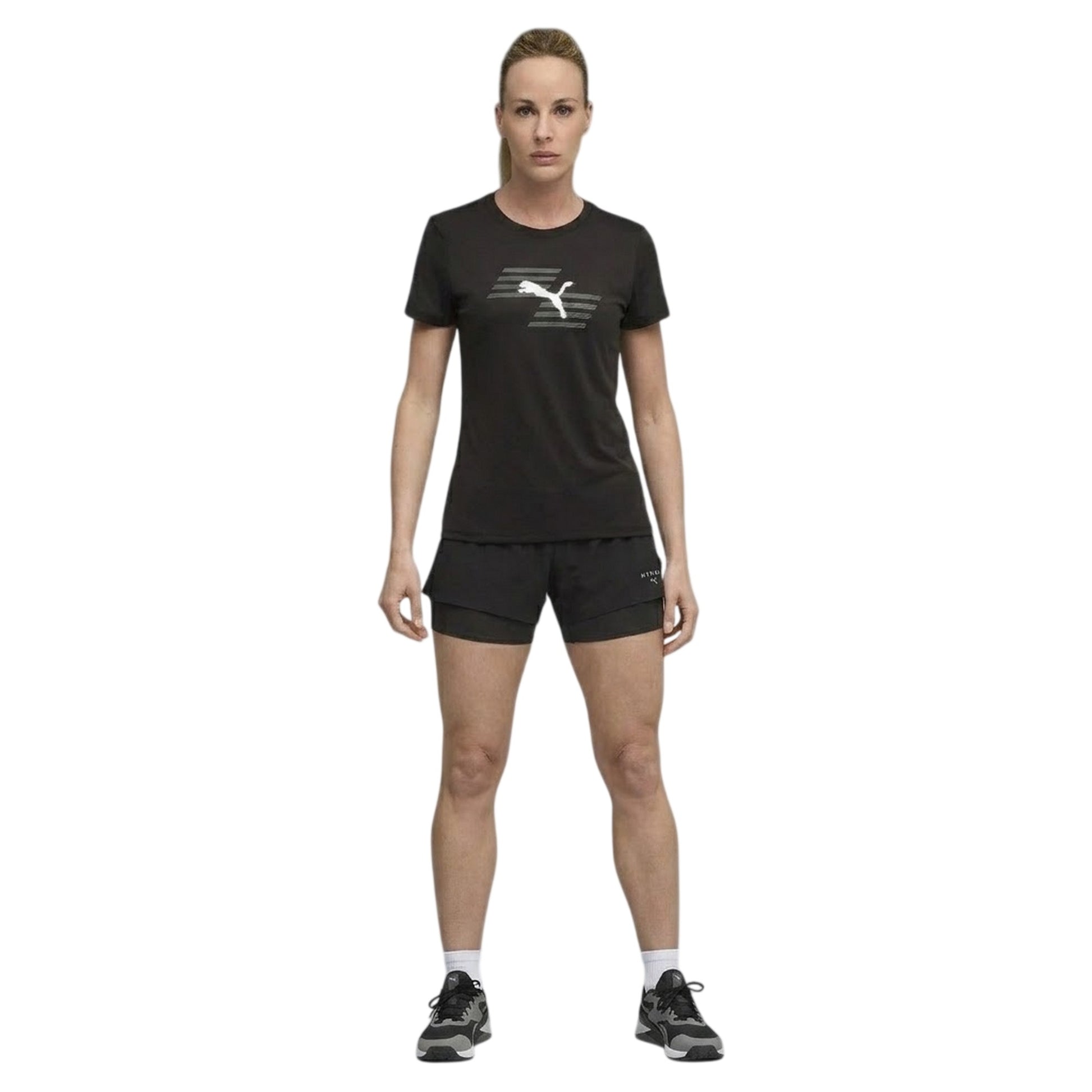 Puma Black - Pack Shot - Puma Womens-Ladies Hyrox Performance Top