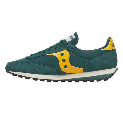 Green - Side - Saucony Mens 80 Suede Trainers