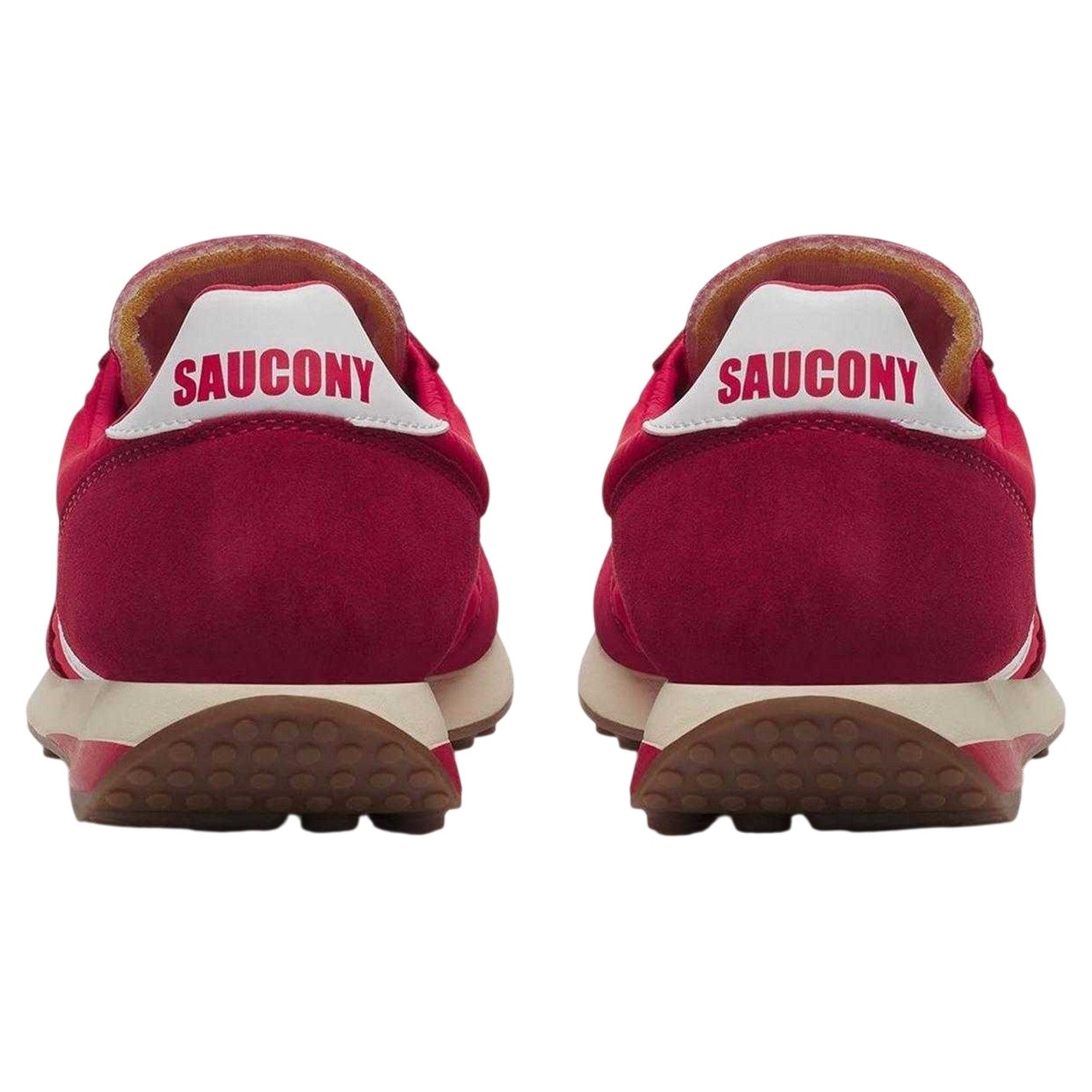 Red - Back - Saucony Mens 80 Suede Trainers