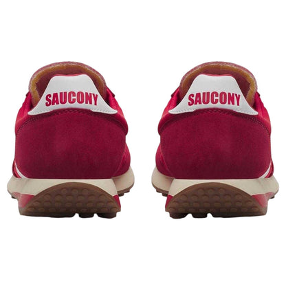 Red - Back - Saucony Mens 80 Suede Trainers