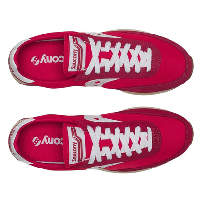Red - Lifestyle - Saucony Mens 80 Suede Trainers