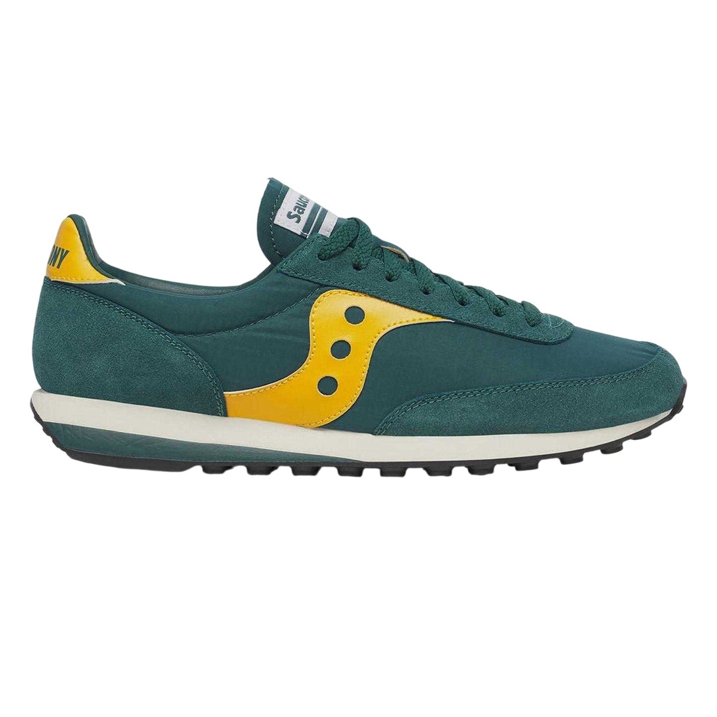 Green - Front - Saucony Mens 80 Suede Trainers