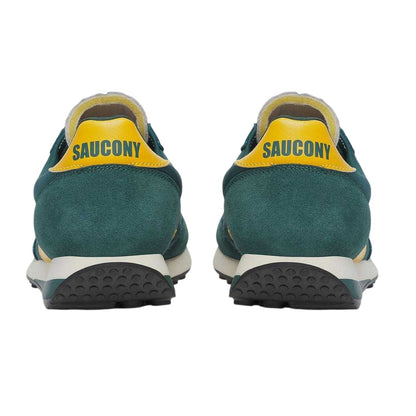 Green - Back - Saucony Mens 80 Suede Trainers