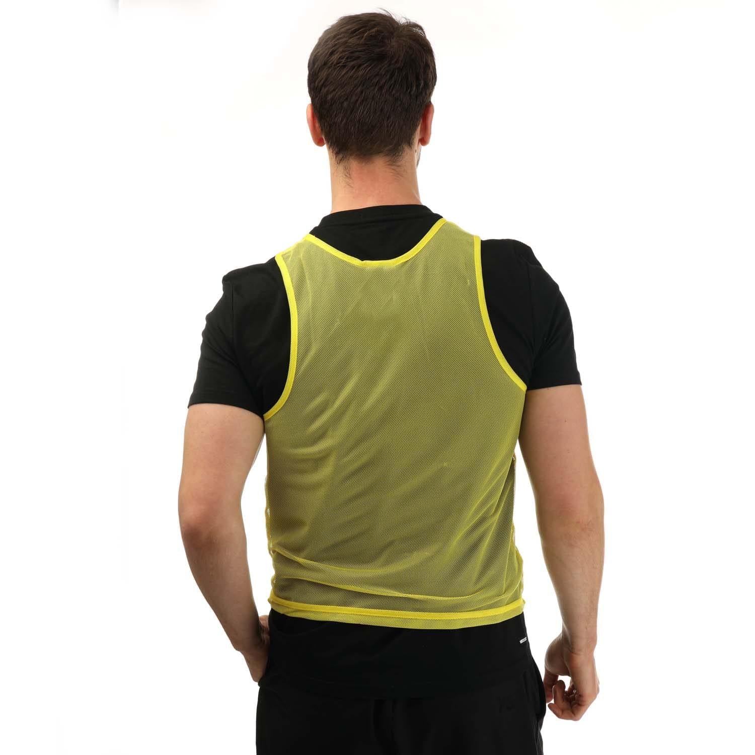 Yellow - Back - Adidas Mens Training Bib