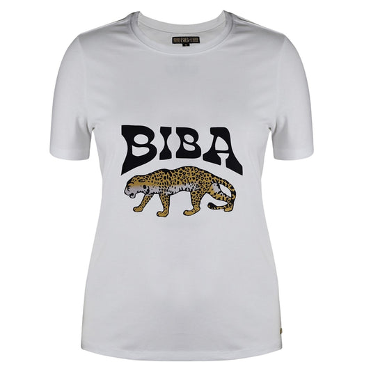 Graphic Grey - Front - Biba Womens-Ladies Leopard Cotton T-Shirt
