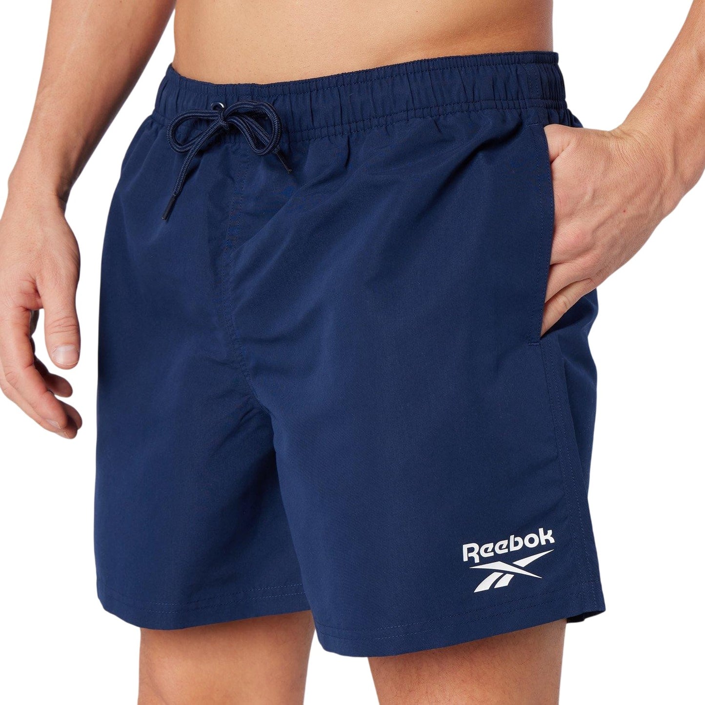 Vector Navy - Side - Reebok Mens Yale Swim Shorts
