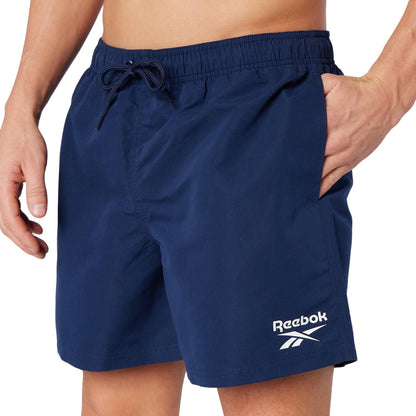 Vector Navy - Side - Reebok Mens Yale Swim Shorts