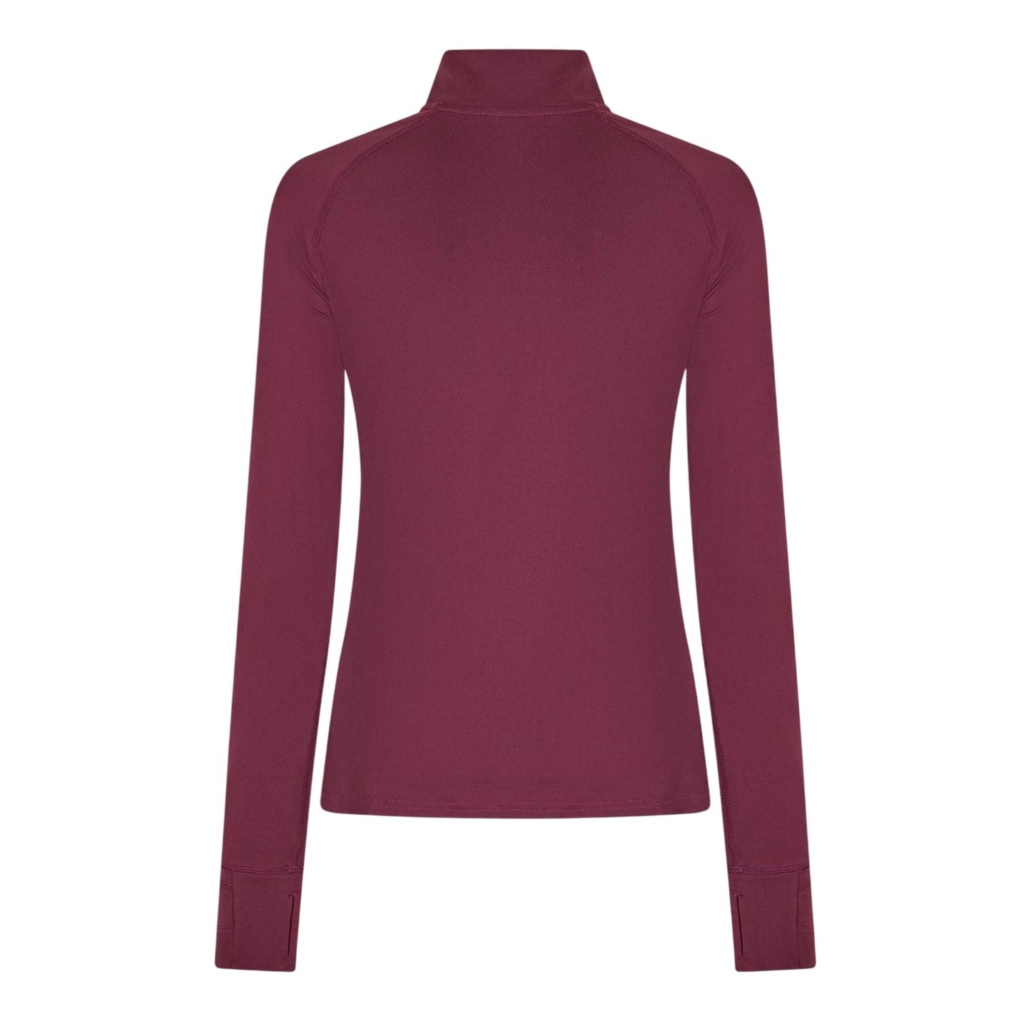 Dark Cherry - Back - USA Womens-Ladies Plain Long-Sleeved Base Layer Top