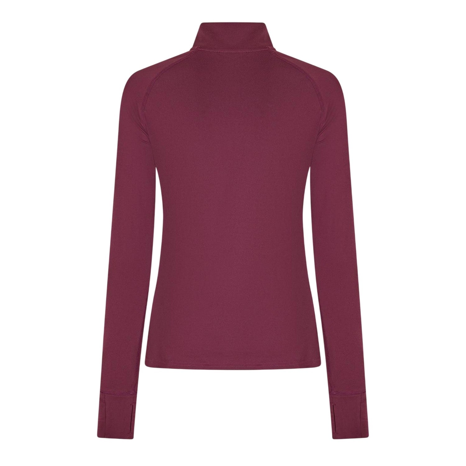 Dark Cherry - Back - USA Womens-Ladies Plain Long-Sleeved Base Layer Top