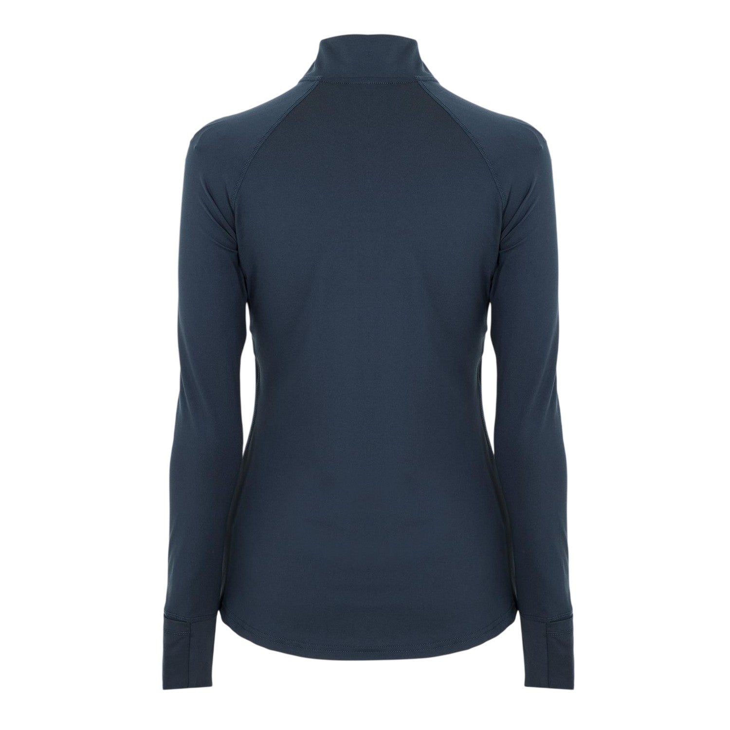 Navy - Back - USA Womens-Ladies Plain Long-Sleeved Base Layer Top